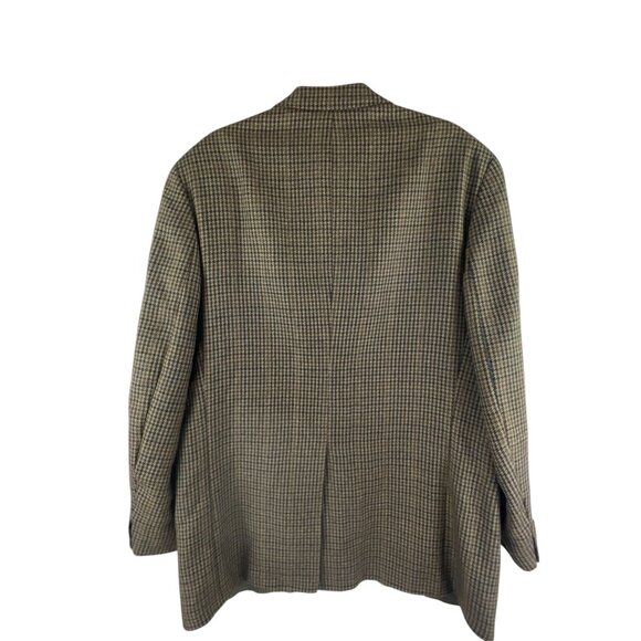 Polo University Club By Ralph Lauren Mens Houndstooth Blazer 43 T Wool Brown - Picture 12 of 12